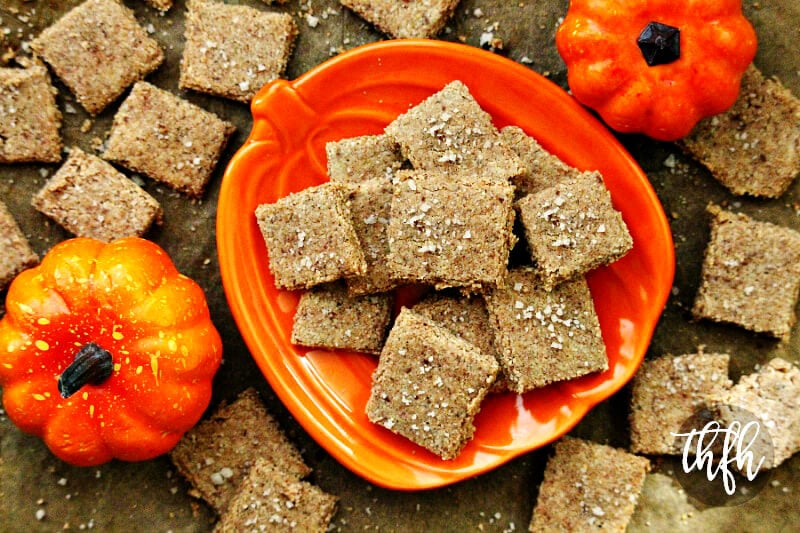 Gluten-Free Vegan Flourless Pumpkin Spice Crackers with Sea Salt | The Healthy Family and Home