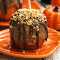 Gluten-Free Vegan Peanut Butter Cookie Caramel Apples | The Healthy Family and Home