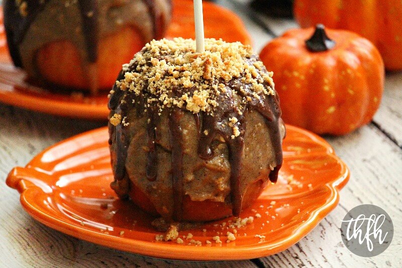 Gluten-Free Vegan Peanut Butter Cookie Caramel Apples | The Healthy Family and Home