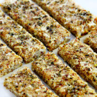 Gluten-Free Vegan Flourless "Cheesy" Garlic Breadsticks | The Healthy Family and Home
