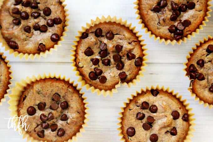 Gluten-Free Vegan Flourless Pumpkin Spice Chocolate Chip Blender Muffins | The Healthy Family and Home