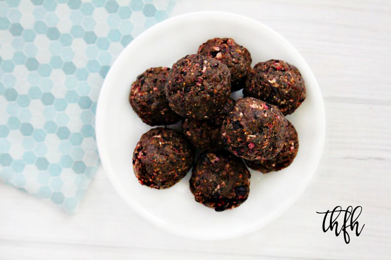 Gluten-Free Vegan Dried Blueberry Protein Energy Balls | The Healthy Family and Home