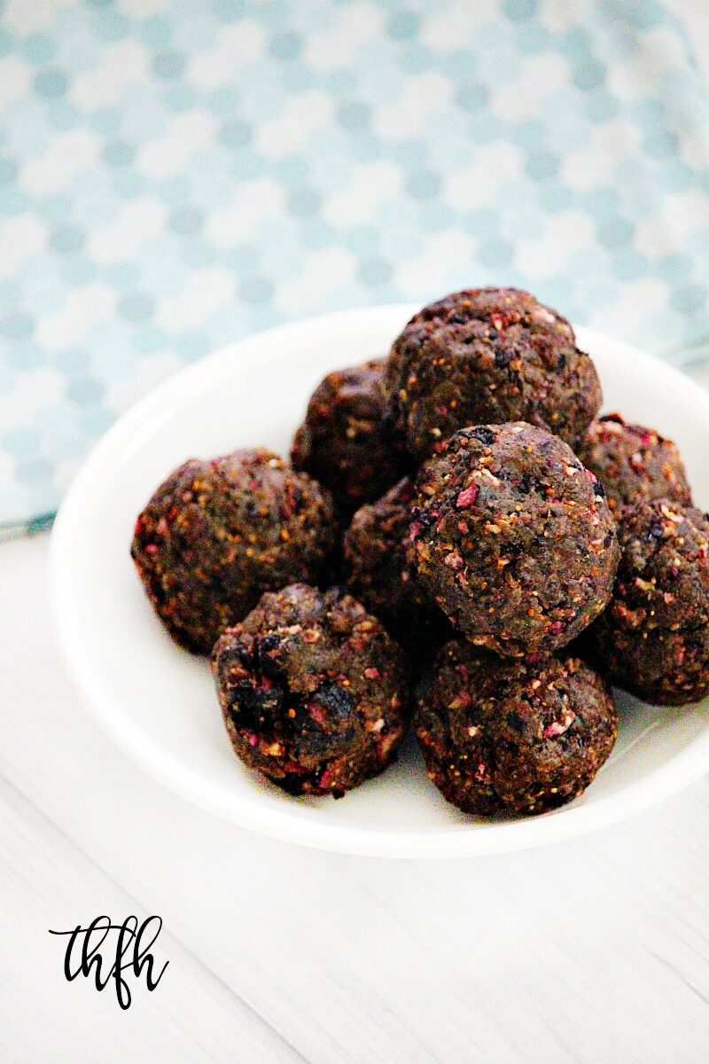 Gluten-Free Vegan Dried Blueberry Energy Balls | The Healthy Family and Home