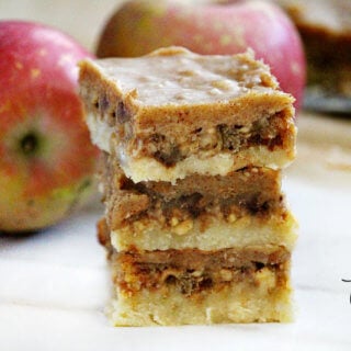 Gluten-Free Vegan No-Bake Caramel Apple Bars