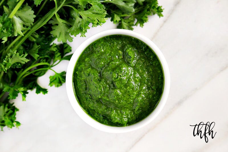 Clean Eating Vegan Chimichurri Sauce | The Healthy Family and Home