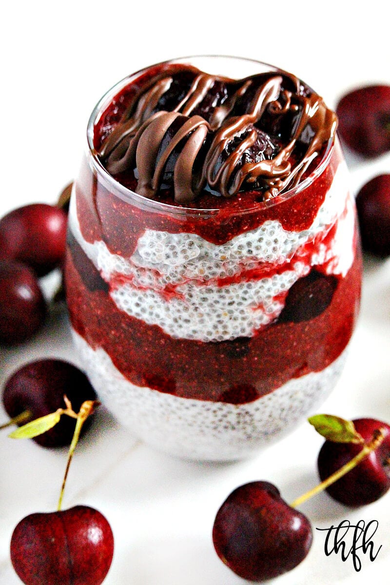 Vegan Black Forest Chia Seed Pudding Parfait | The Healthy Family and Home