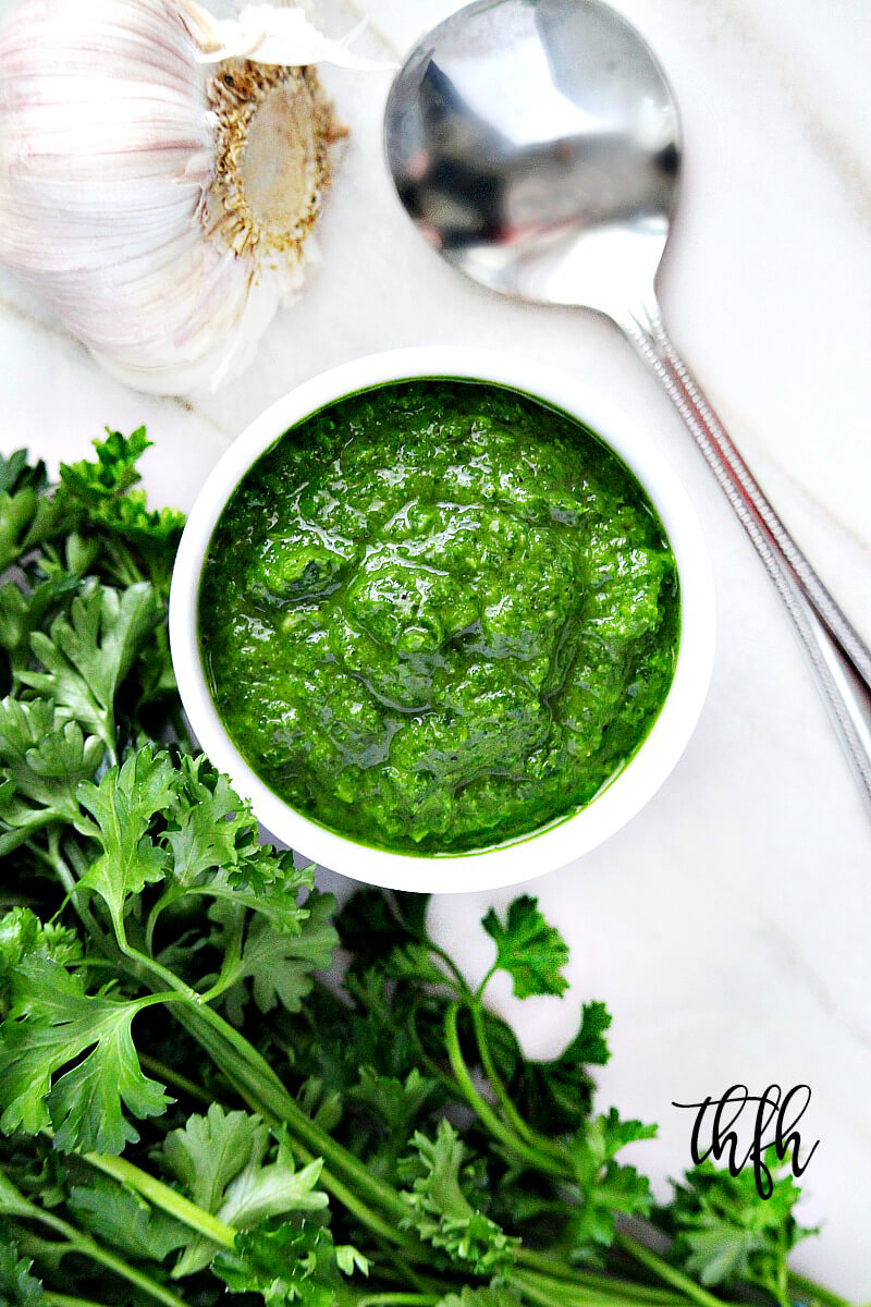 Clean Eating Vegan Chimichurri Sauce | The Healthy Family and Home