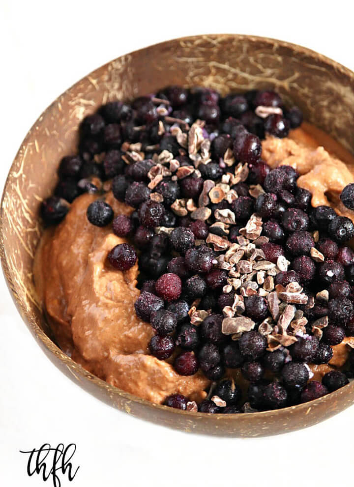 Vegan Chocolate Cauliflower Nice Cream Smoothie Bowl | The Healthy Family and Home