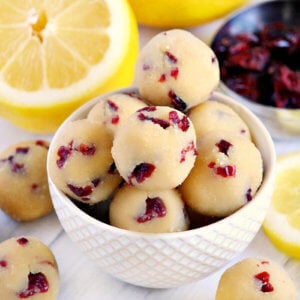 Gluten-Free Vegan No-Bake Cranberry Lemon Ball Truffles | The Healthy Family and Home
