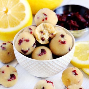 Gluten-Free Vegan No-Bake Cranberry Lemon Ball Truffles | The Healthy Family and Home