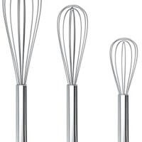 Set of 3 Stainless Steel Whisks